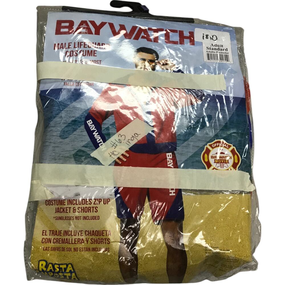 Rasta Imposta Baywatch Lifeguard Swim Suit Adult Halloween Costume NEW
